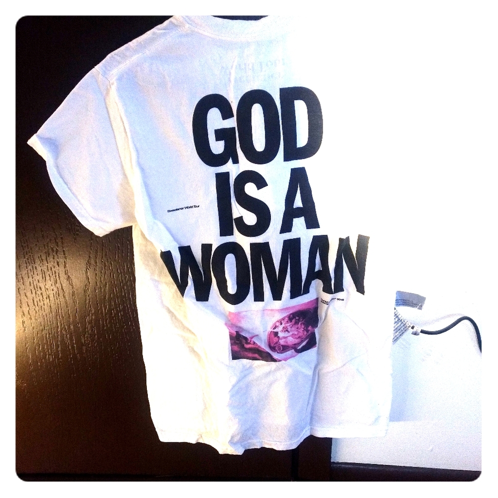 ARIANA GRANDE MERCH: God is a woman white t shirt
